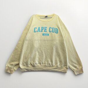 Cape Cod Sweatshirt Company Sweatshirt Pastel Yellow Retro Spell out Sz 3XL